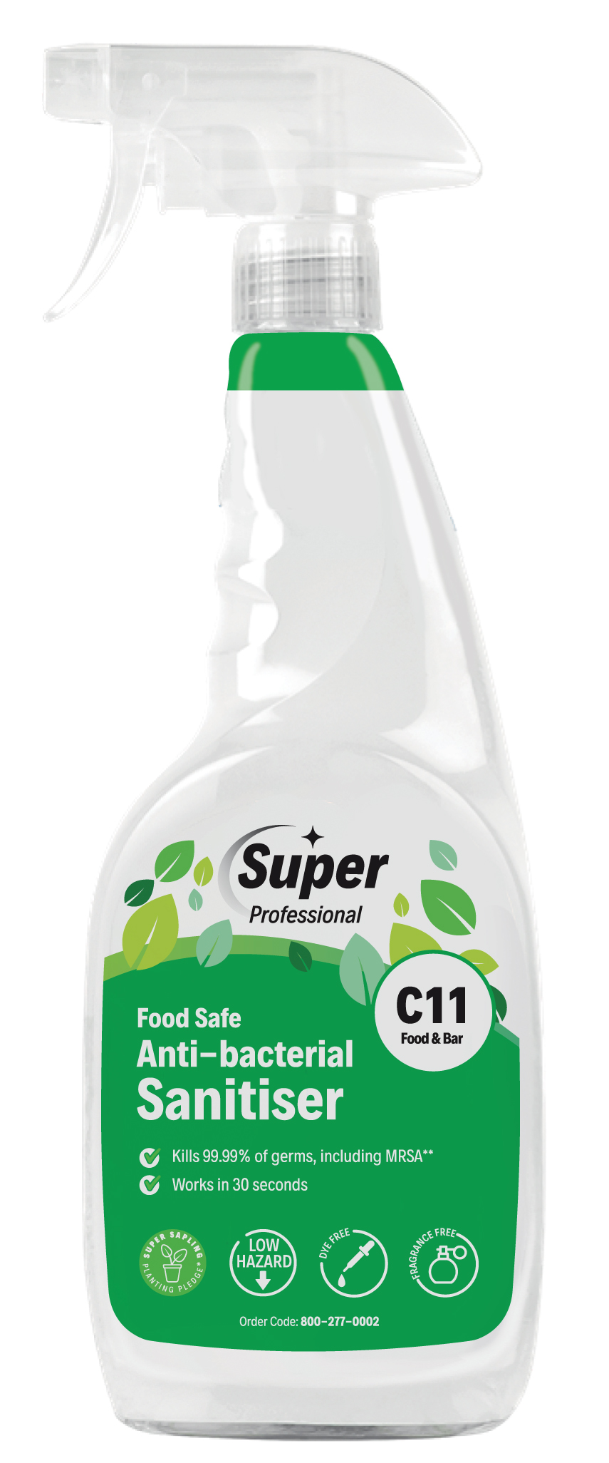 PROFESSIONAL 750ML FOODSAFE SANITISER X6